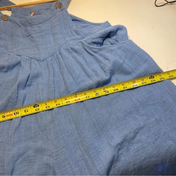 Free People Free-Est Sun-Drenched Overalls Jumpsuit Wide-Leg Slouchy XS Bohemian - Picture 7 of 13